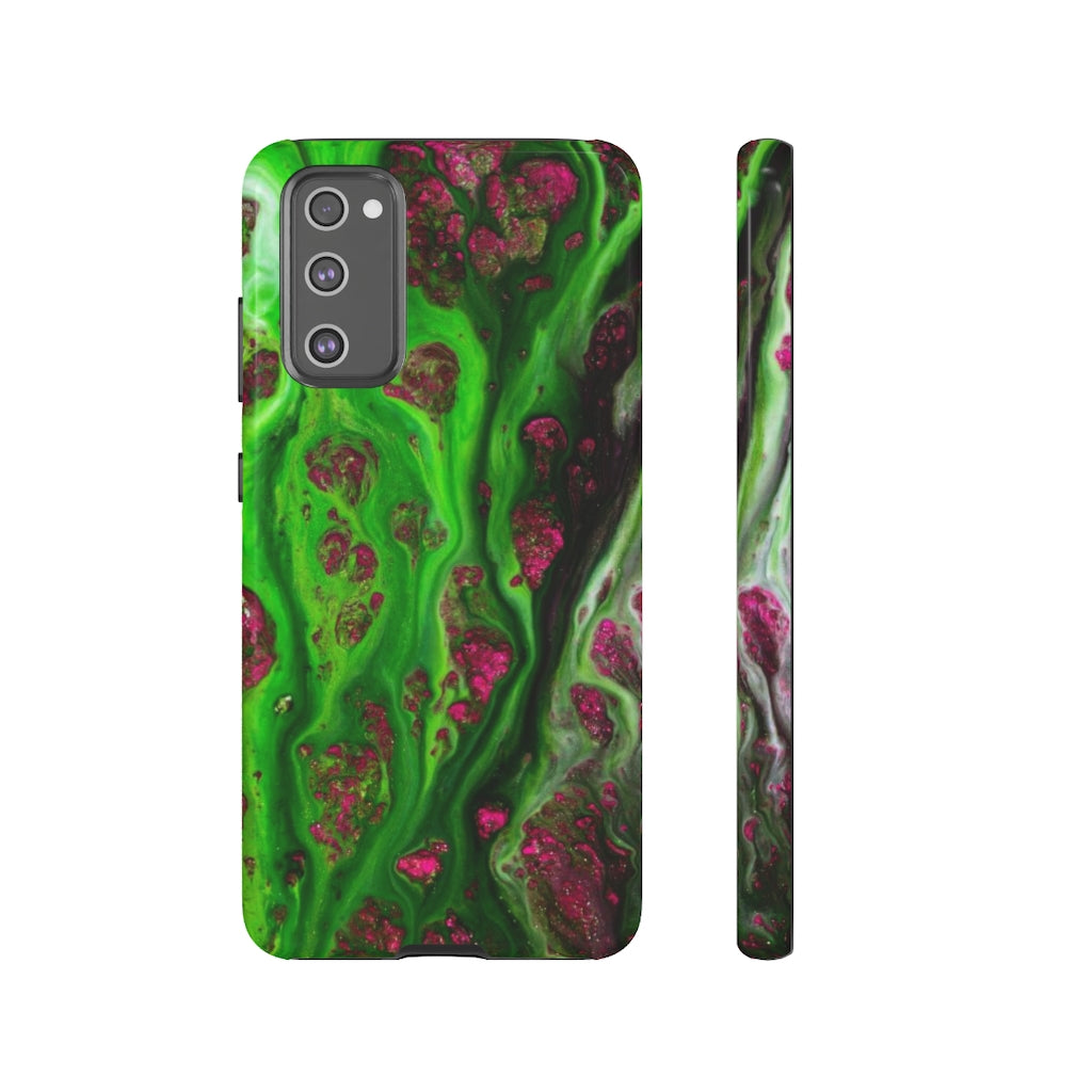 Toxic Green Ink Art Android Case (Protective) Samsung S20 FE Glossy Phone Case