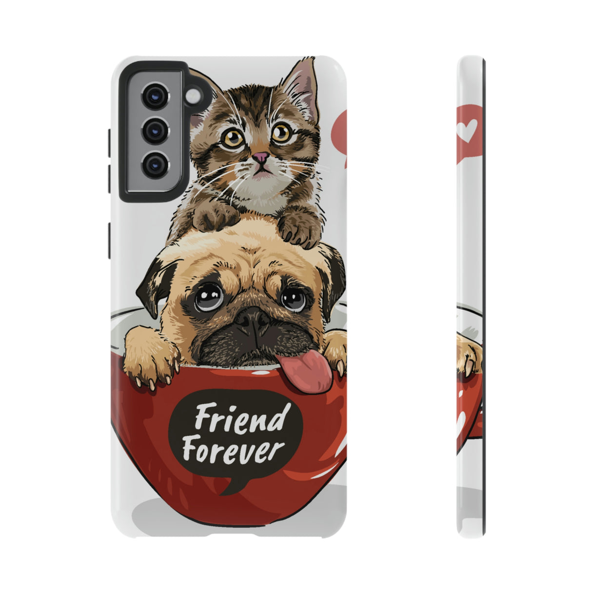 Pug n Kitten Android Case (Protective) Samsung Galaxy S21 Plus Glossy Phone Case