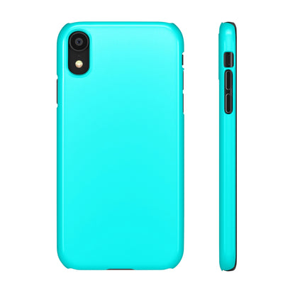 Aqua Blue iPhone Case (Slim) iPhone XR Glossy Phone Case