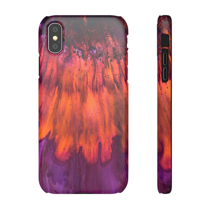 Orange Flow Ink Art iPhone Case (Slim) iPhone XS Matte Phone Case