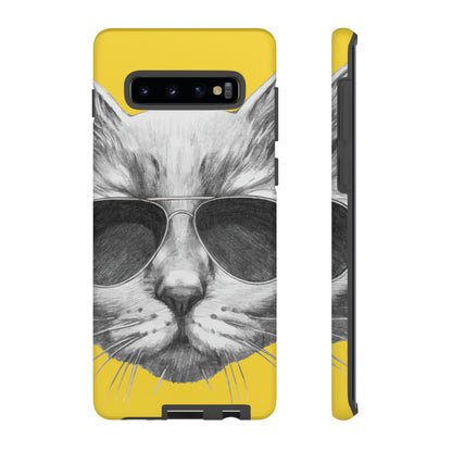 Cool Cat Portrait Android Case (Protective) Samsung Galaxy S10 Plus Matte Phone Case