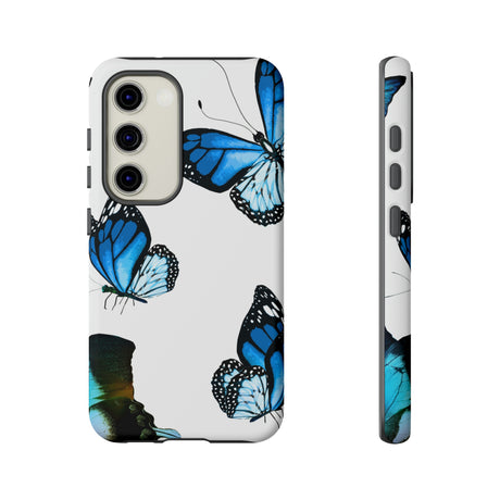 Blue Butterflies Android Case (Protective) Samsung Galaxy S23 Matte Phone Case