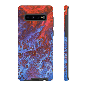 Blue Lava Ink Art Android Case (Protective) Samsung Galaxy S10 Plus Matte Phone Case