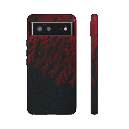 Dark Red Space Ink Art Android Case (Protective) Google Pixel 6 Glossy Phone Case