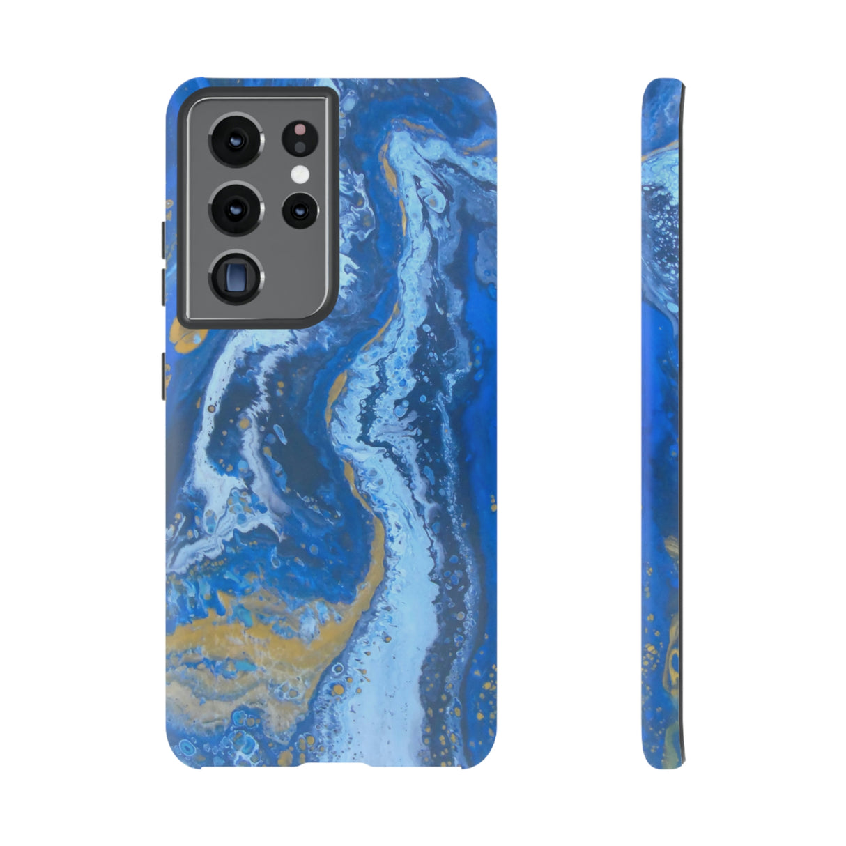 Acrylic Blue Gold Android Case (Protective) Samsung Galaxy S21 Ultra Matte Phone Case