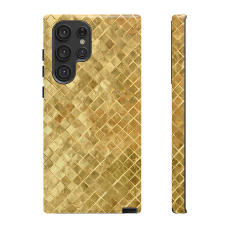 Golden Mosaic Android Case (Protective) Samsung Galaxy S22 Ultra Glossy Phone Case