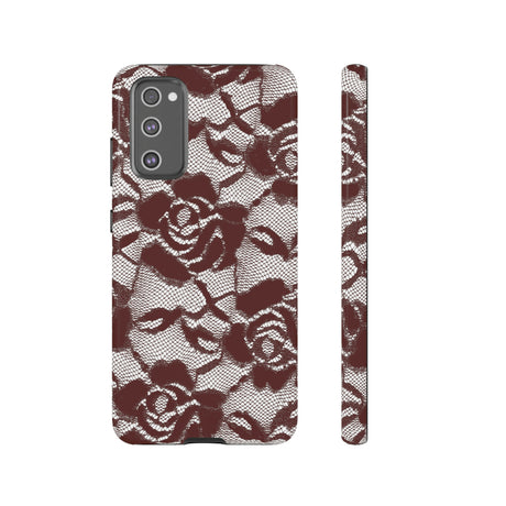 Red Rose Lace Gothic Flower Samsung Case (Protective) Samsung Galaxy S20 FE Glossy Phone Case