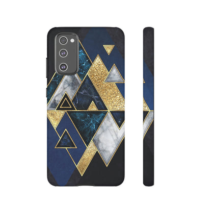 Dark Blue Geometric Android Case (Protective) Samsung Galaxy S20 FE Matte Phone Case