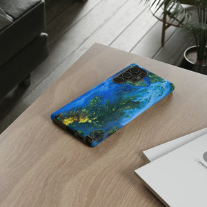 Blue Globe Ink Art Android Case (Protective) Phone Case