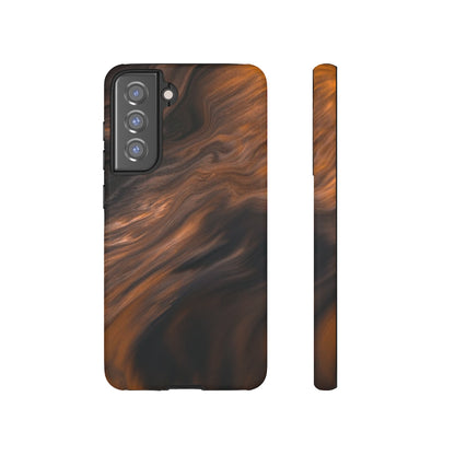 Brown Mist Ink Art Android Case (Protective) Samsung S21 FE Matte Phone Case