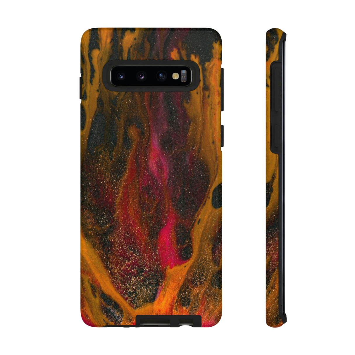 Bon Fire Ink Art Android Case (Protective) Samsung Galaxy S10 Glossy Phone Case