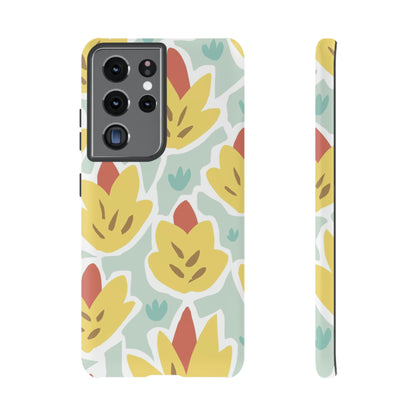 Summer Yellow Happy Flower Samsung Case (Protective) Samsung Galaxy S21 Ultra Matte Phone Case