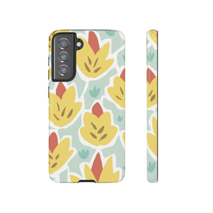 Summer Yellow Happy Flower Samsung Case (Protective) Samsung Galaxy S21 FE Glossy Phone Case