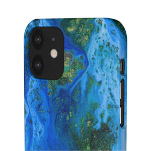 Blue Globe Ink Art iPhone Case (Slim) Phone Case