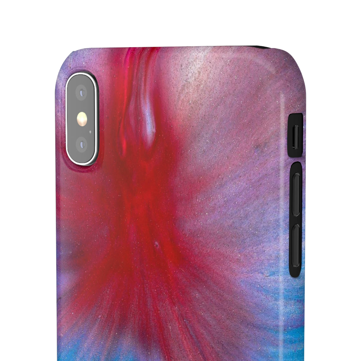 Red Warp Ink Art iPhone Case (Slim) Phone Case