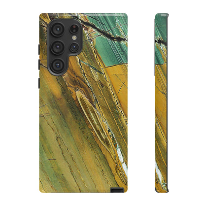 Cracked Yellow Android Case (Protective) Samsung Galaxy S22 Ultra Glossy Phone Case