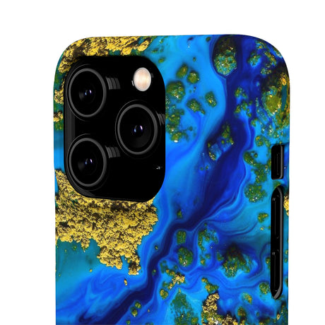 Blue Clear Ocean Ink Art iPhone Case (Slim) Phone Case