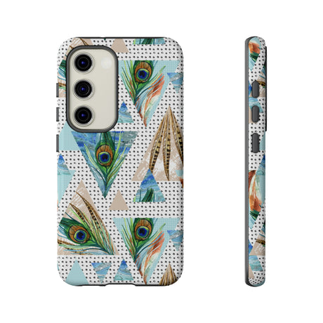 Peacock Feathers Android Case (Protective) Samsung Galaxy S23 Glossy Phone Case