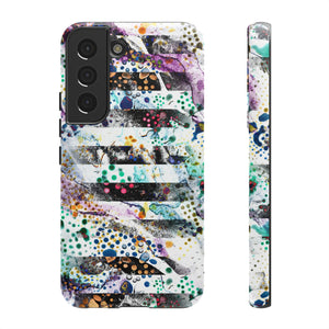 Abstract Green Purple Android Case (Protective) Samsung Galaxy S22 Matte Phone Case