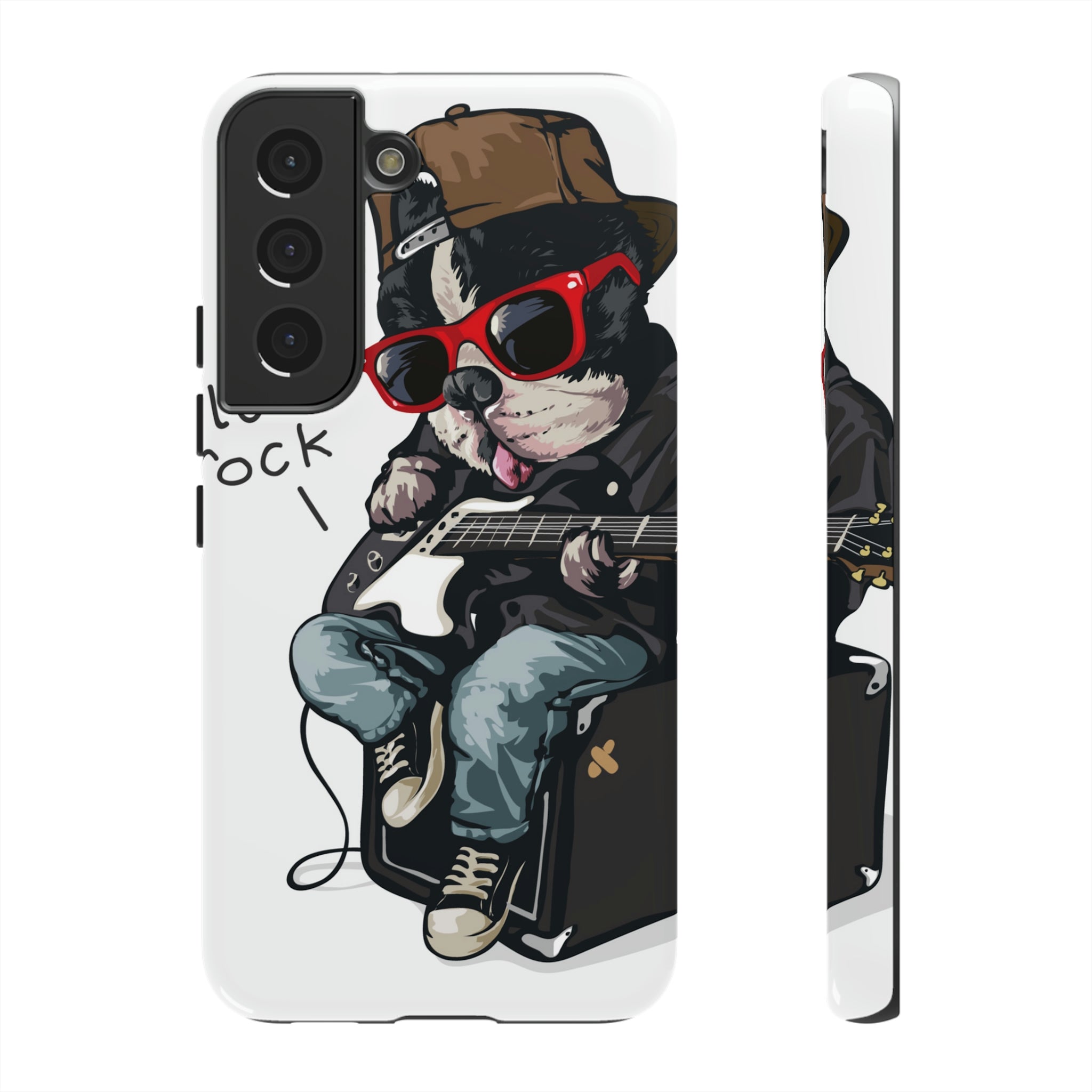 Rock n Roll Dog Android Case (Protective) Samsung Galaxy S22 Glossy Phone Case