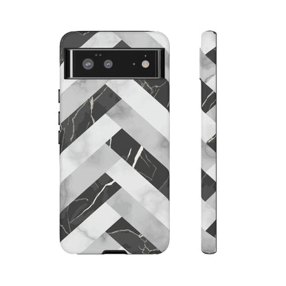 Grey Herringbone Android Case (Protective) Google Pixel 6 Matte Phone Case