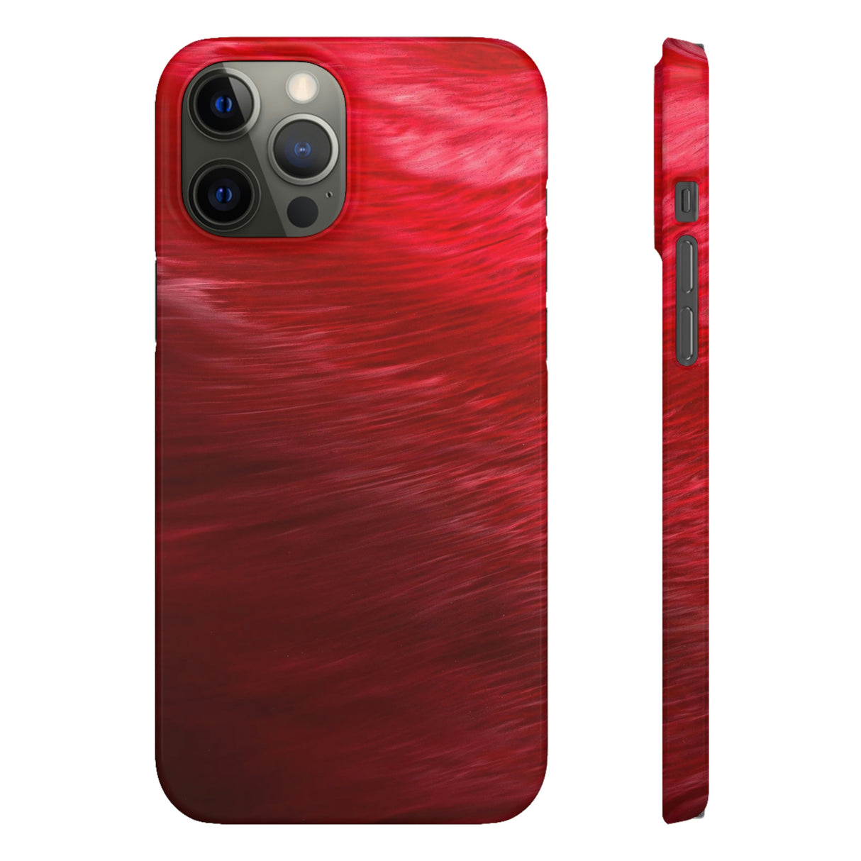 Red Feather Ink Art iPhone Case (Slim) iPhone 12 Pro Max Glossy Phone Case