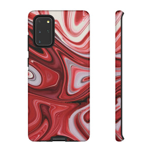 Red White Liquid Android Case (Protective) Samsung Galaxy S20+ Glossy Phone Case