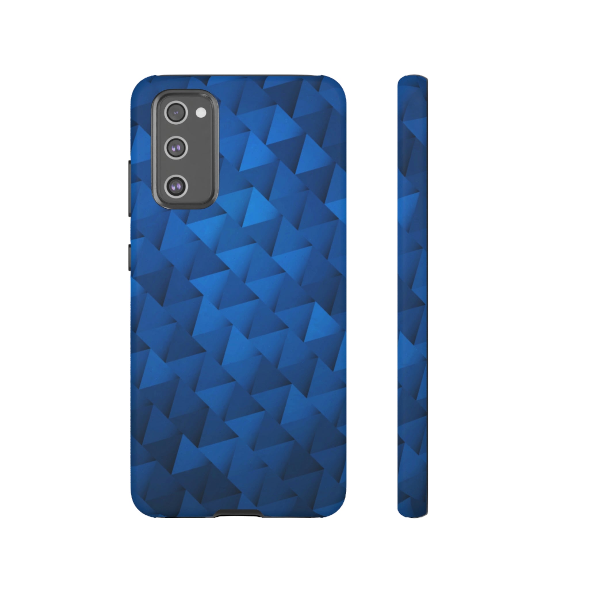 Blue Geometric Android Case (Protective) Samsung Galaxy S20 FE Matte Phone Case