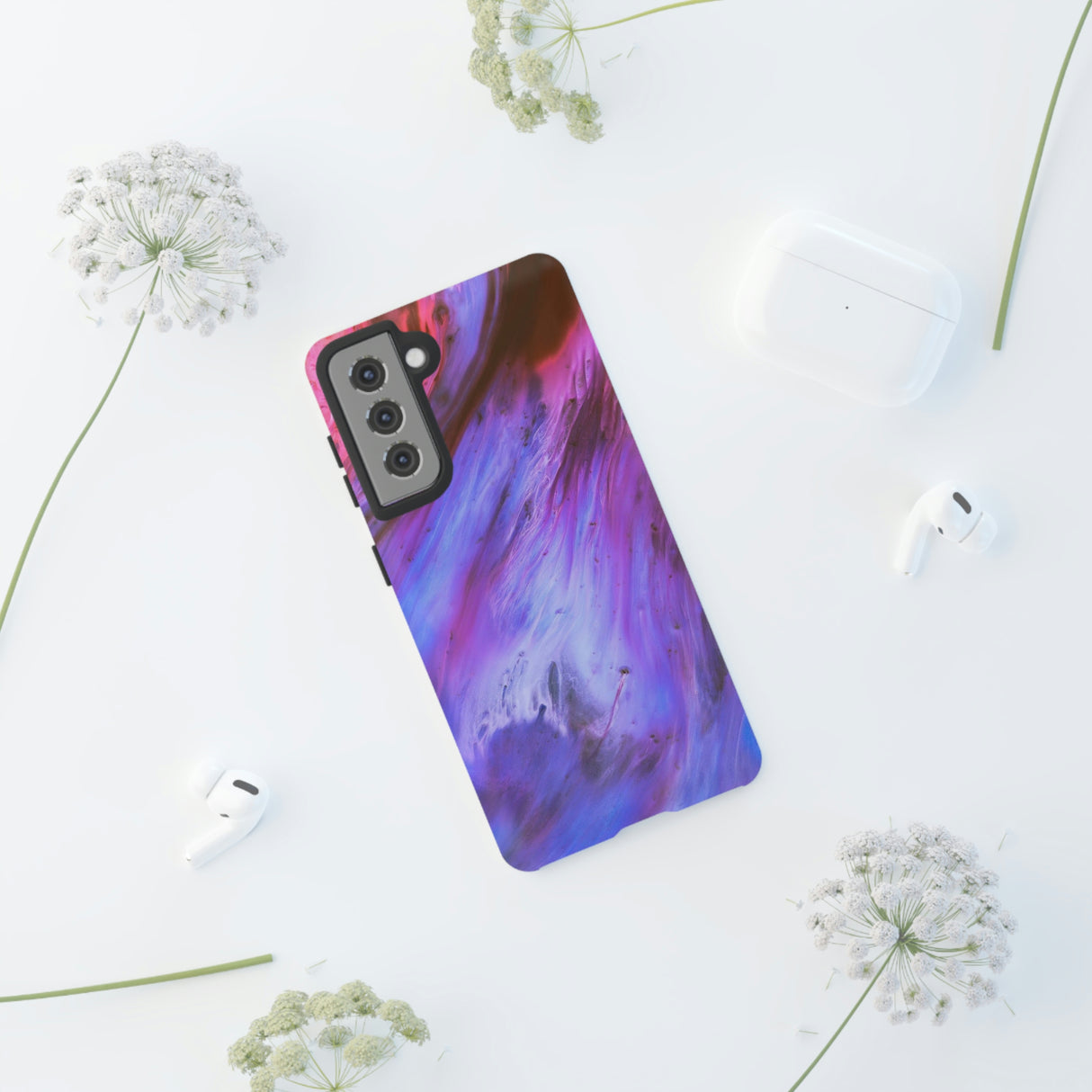 Purple Cosmos Ink Art Android Case (Protective) Phone Case