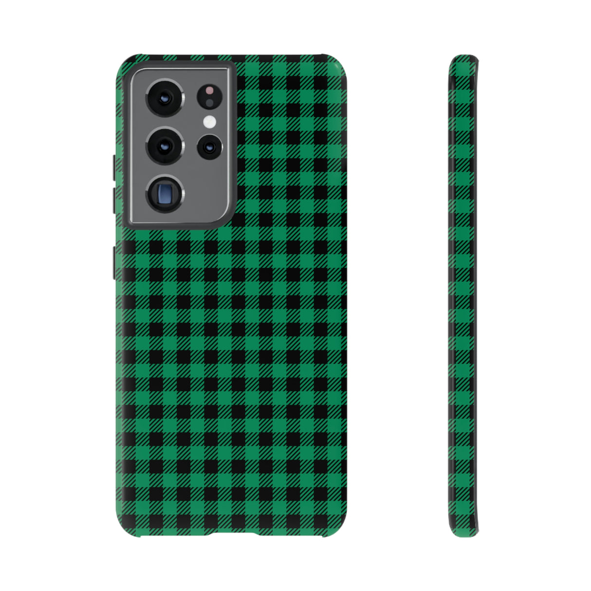 Green Flannel Android Case (Protective) Samsung Galaxy S21 Ultra Glossy Phone Case