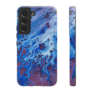 Ice Blue River Ink Art Android Case (Protective) Samsung Galaxy S22 Matte Phone Case