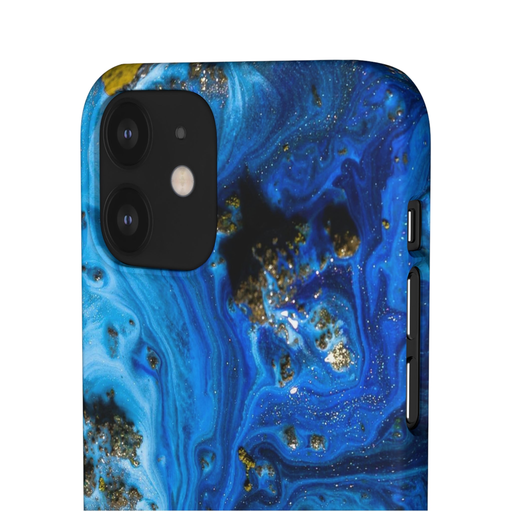 Blue Ice Melt Ink Art iPhone Case (Slim) Phone Case