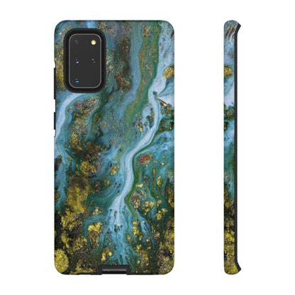 Ocean Blue Ink Art Android Case (Protective) Samsung Galaxy S20+ Matte Phone Case