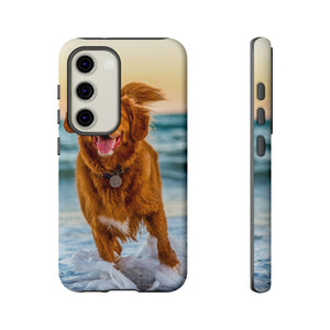 Happy Beach Dog Android Case (Protective) Samsung Galaxy S23 Matte Phone Case