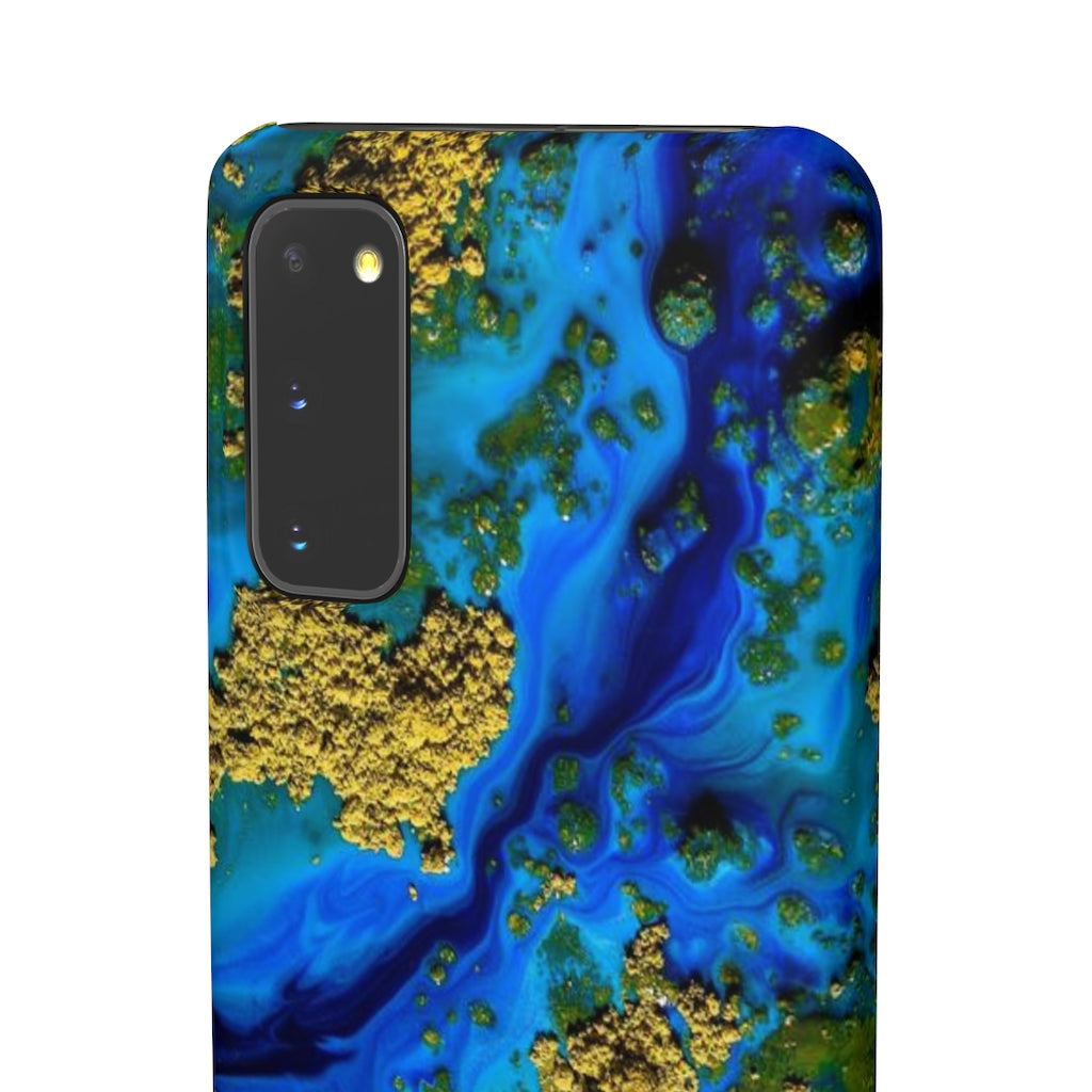 Blue Clear Ocean Ink Art Android Case (Slim) Phone Case