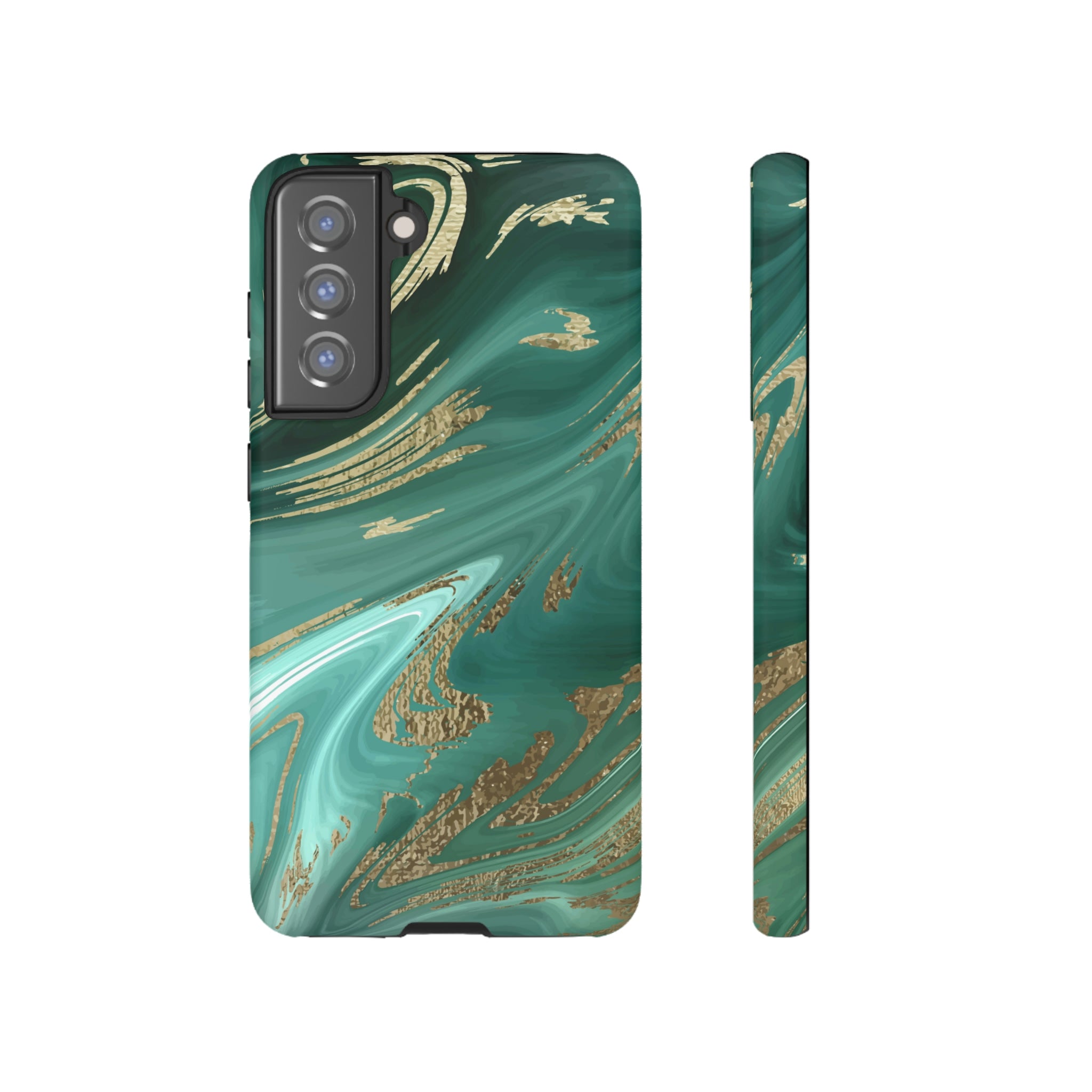 Green Marble Android Case (Protective) Samsung Galaxy S21 FE Matte Phone Case