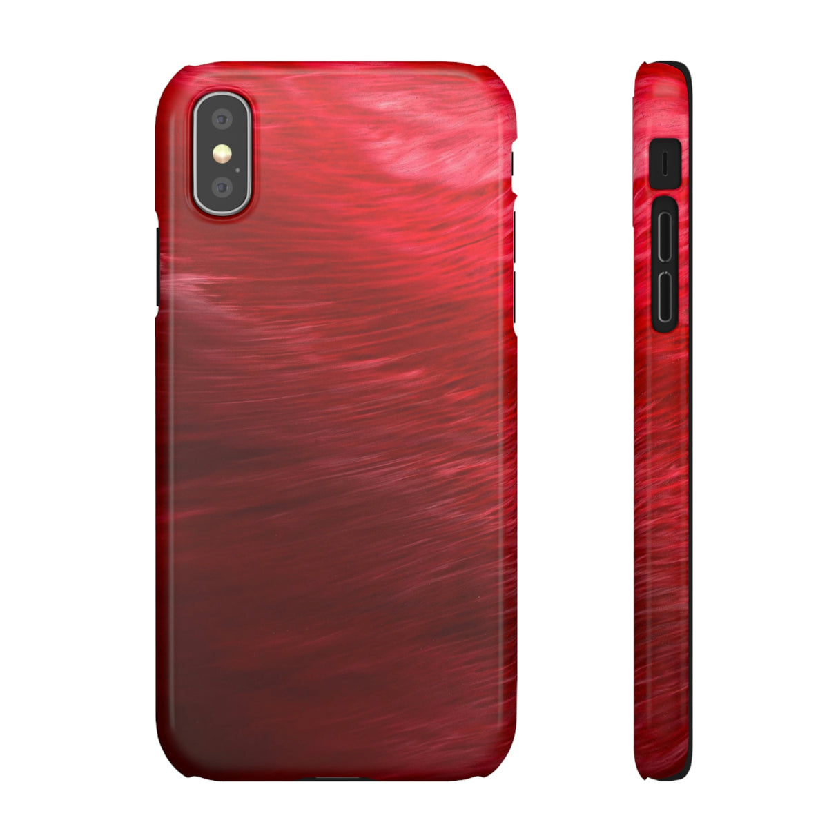 Red Feather Ink Art iPhone Case (Slim) iPhone XS Glossy Phone Case