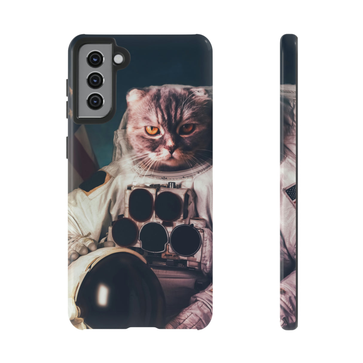 Cat Astronaut Android Case (Protective) Samsung Galaxy S21 Plus Glossy Phone Case