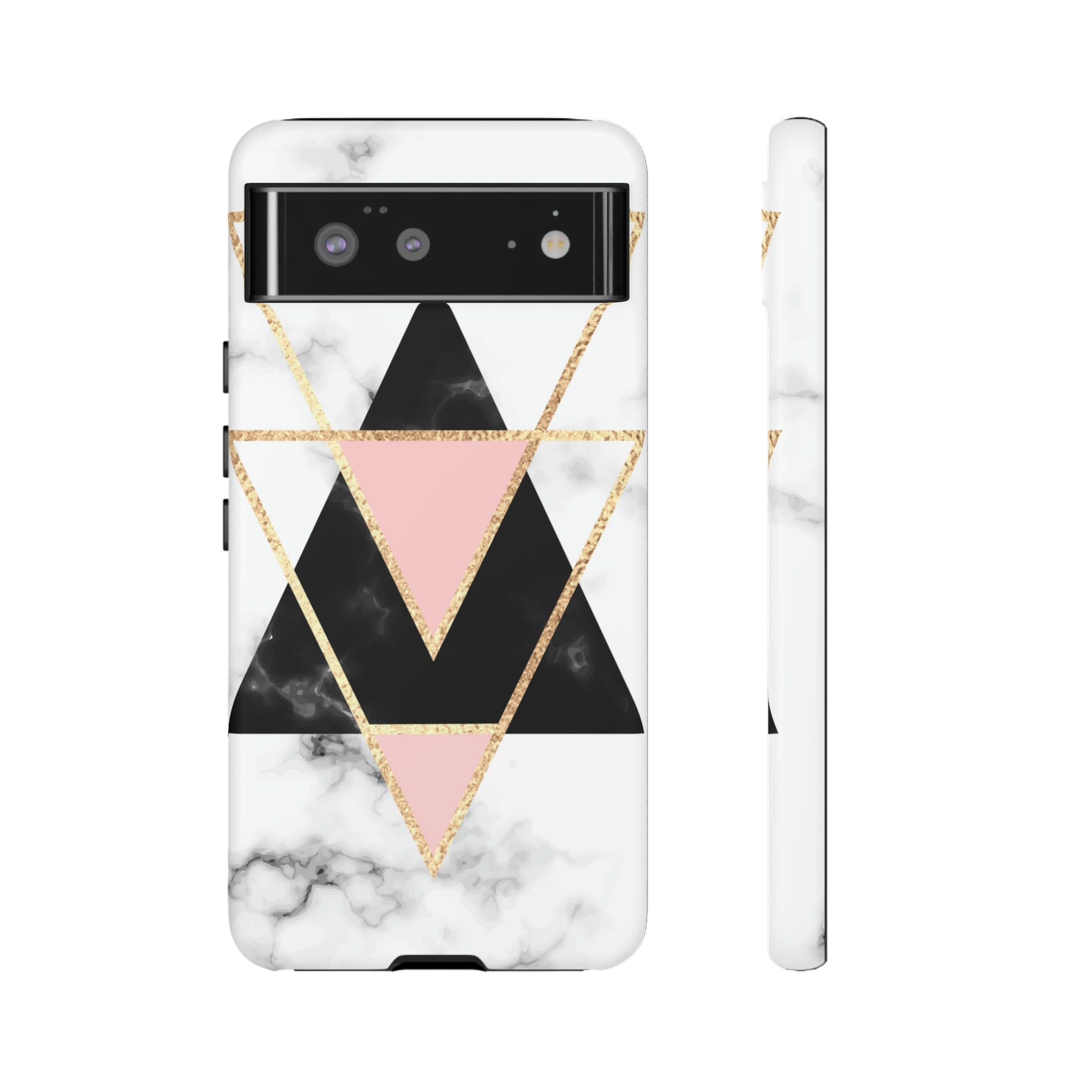 Marble Triangles Android Case (Protective) Google Pixel 6 Matte Phone Case