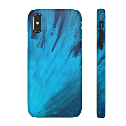 Light Blue Ink Art iPhone Case (Slim) iPhone X Matte Phone Case