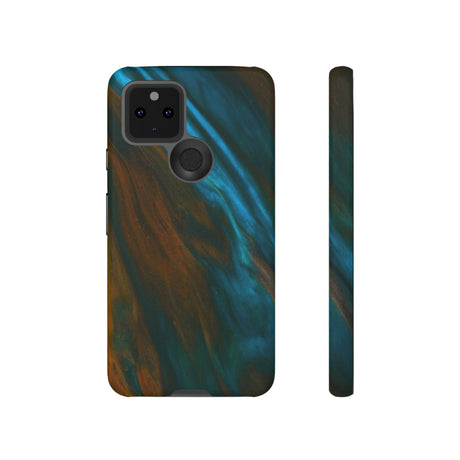 Neon Blue Ink Art Android Case (Protective) Google Pixel 5 5G Matte Phone Case