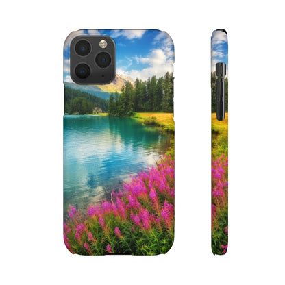 Fantastic Azure Alpine Lake Samsung/iPhone (Slim) Phone Case