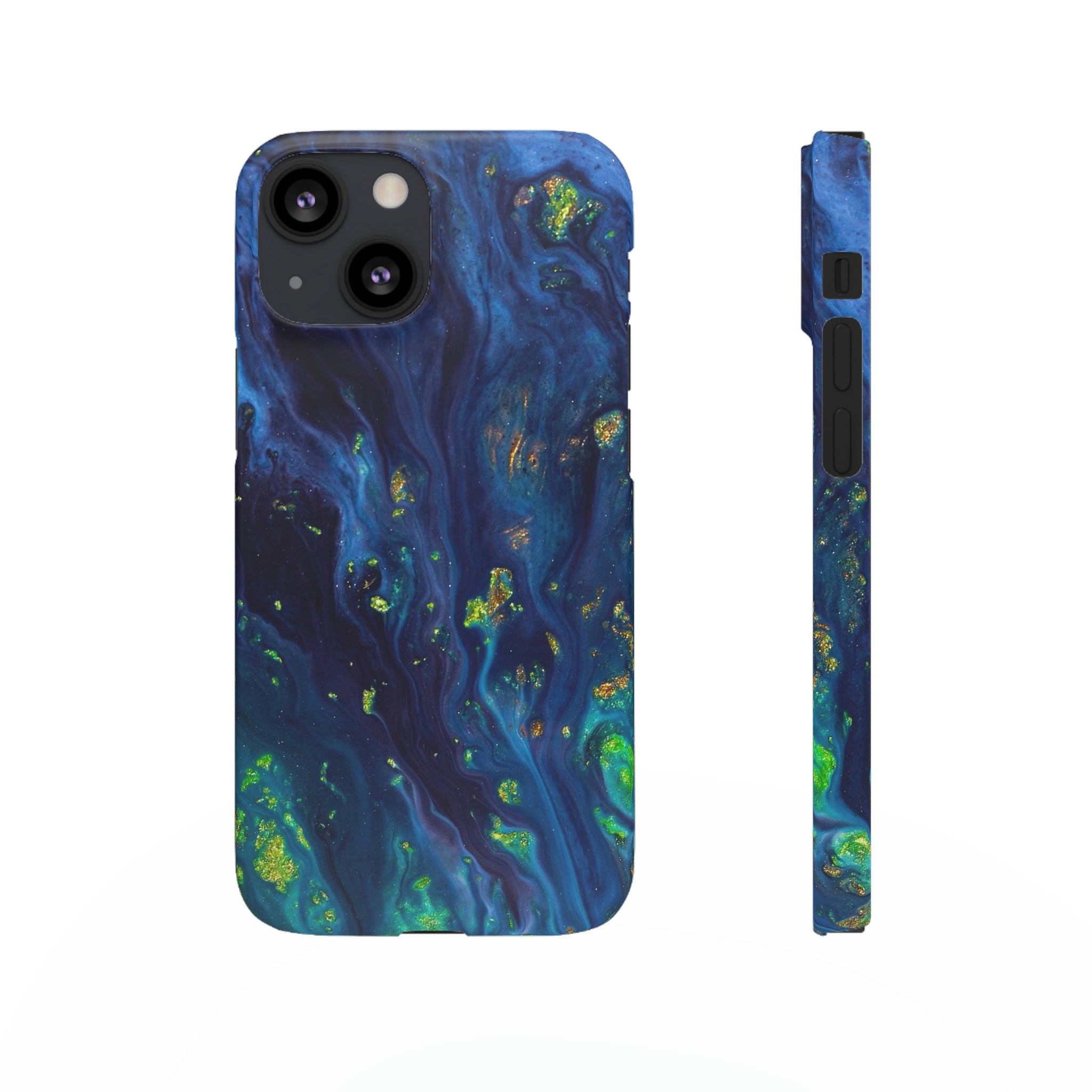 Green Opal Ink Art iPhone Case (Slim) iPhone 13 Mini Matte Phone Case