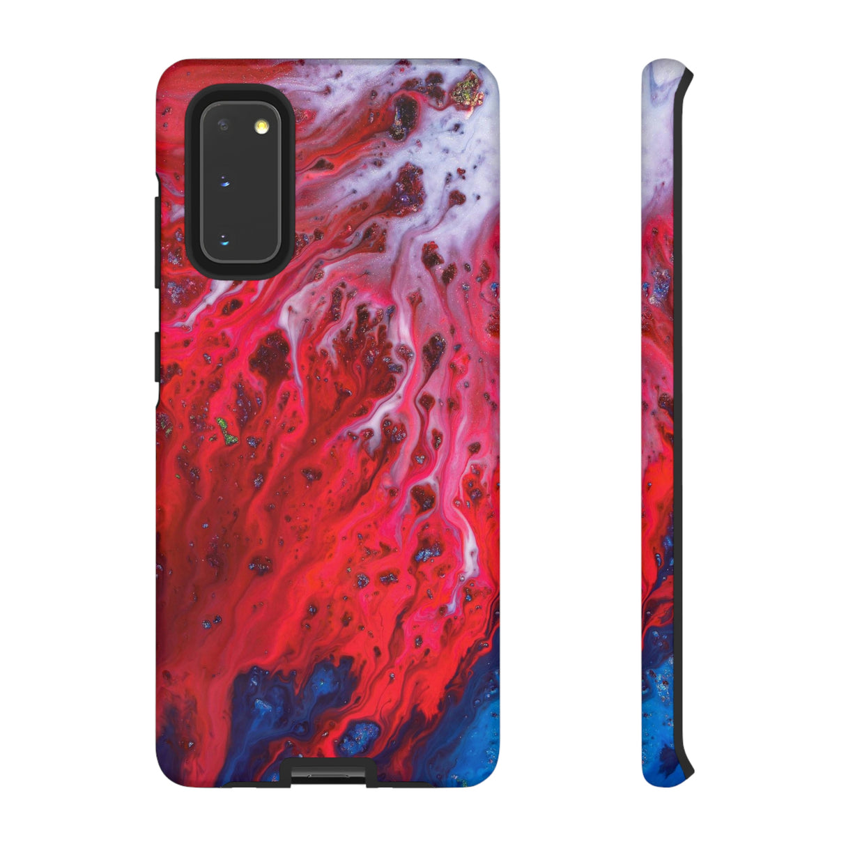 Bright Red Ink Art Android Case (Protective) Samsung Galaxy S20 Matte Phone Case