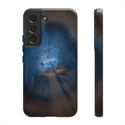 Blue Space Ink Art Android Case (Protective) Samsung Galaxy S22 Glossy Phone Case