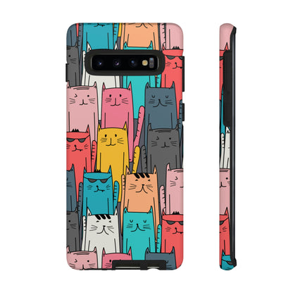 Colorful Cats Android Case (Protective) Samsung Galaxy S10 Matte Phone Case