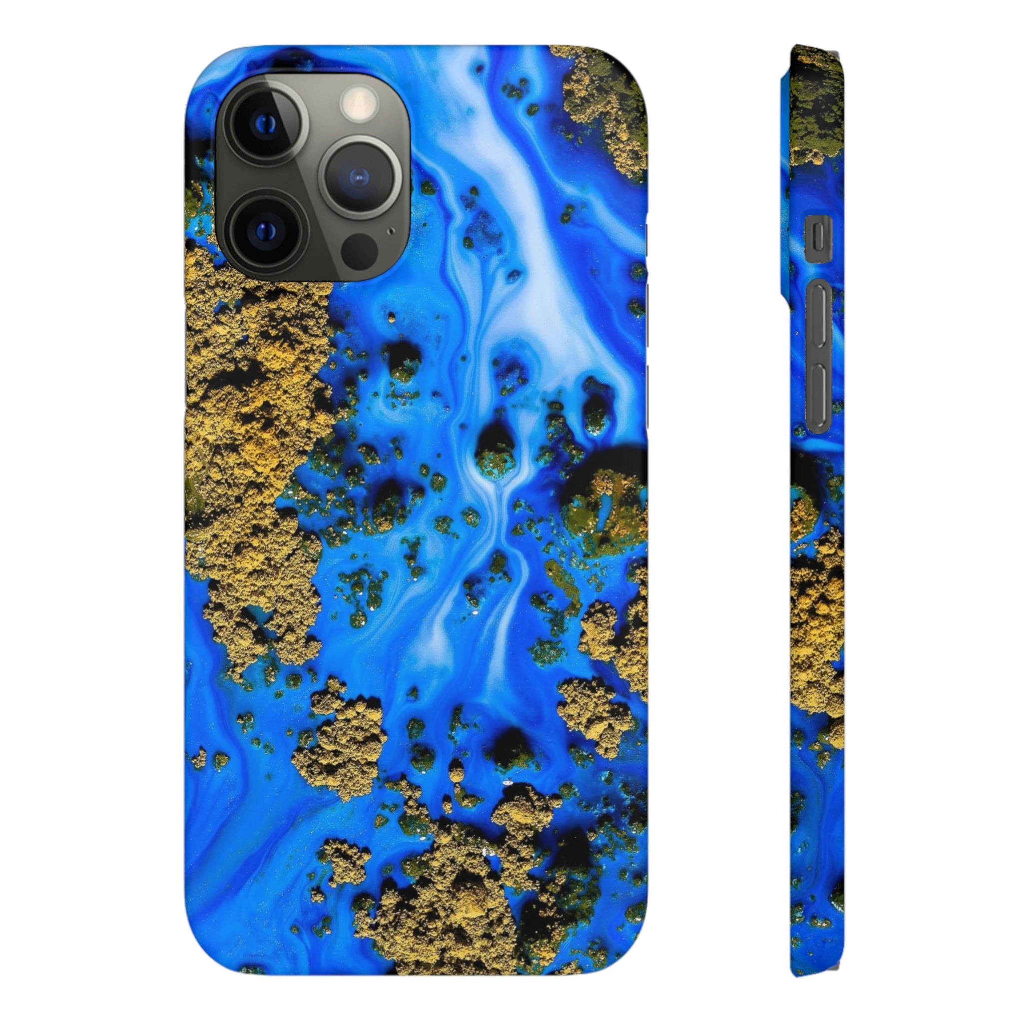 Blue River Ink Art iPhone Case (Slim) iPhone 12 Pro Max Matte Phone Case