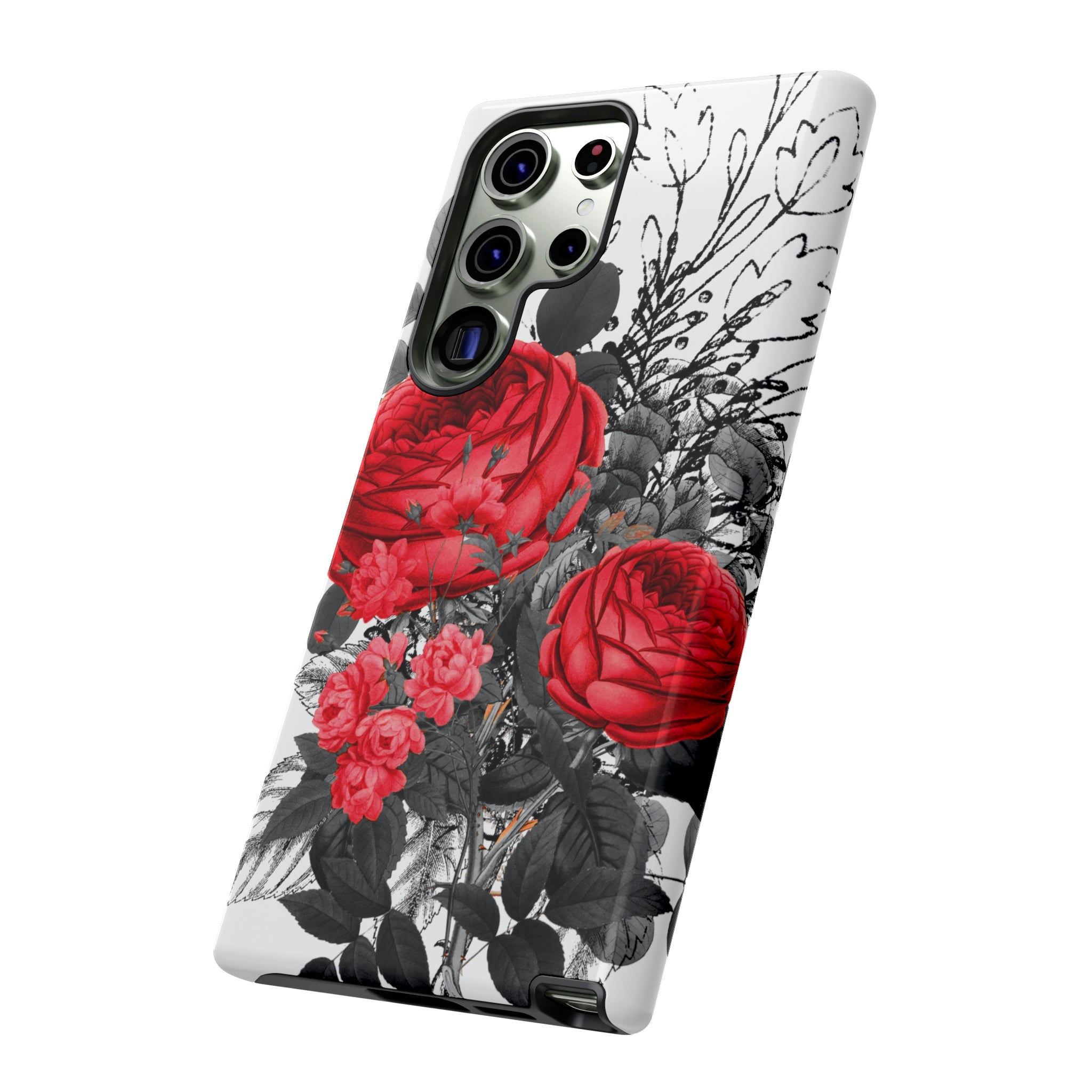 Roclop Gothic Flower Samsung Case (Protective) Phone Case