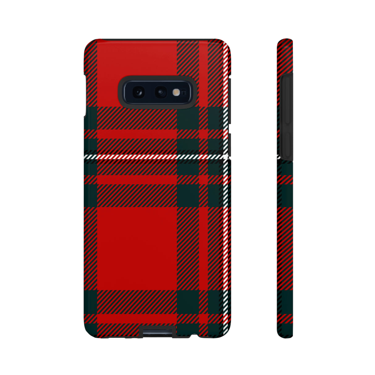 Plaid Pattern Red Android Case (Protective) Samsung Galaxy S10E Glossy Phone Case