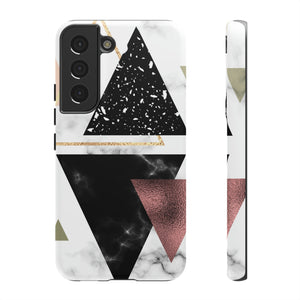 Rose Gold Triangles Android Case (Protective) Samsung Galaxy S22 Matte Phone Case